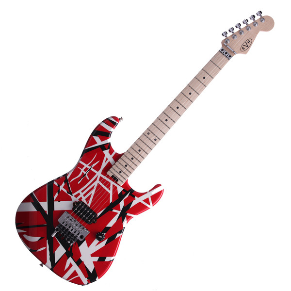 EVH Stripe Series Electric Guitar, Red with Black Stripes