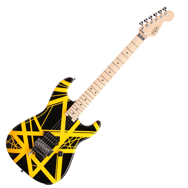 EVH Stripe Series Electric Guitar, Black with Yellow Stripes