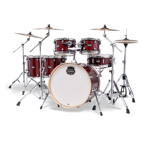 Mapex Mars Maple 22" 6pc LA Fusion Shell Pack, Merlot Satin