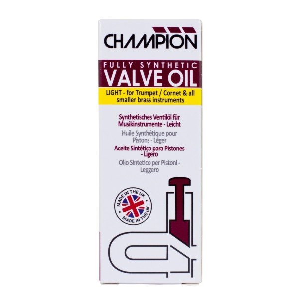 Champion Premium Fully Synthetic Valve Oil, Light, 50ml