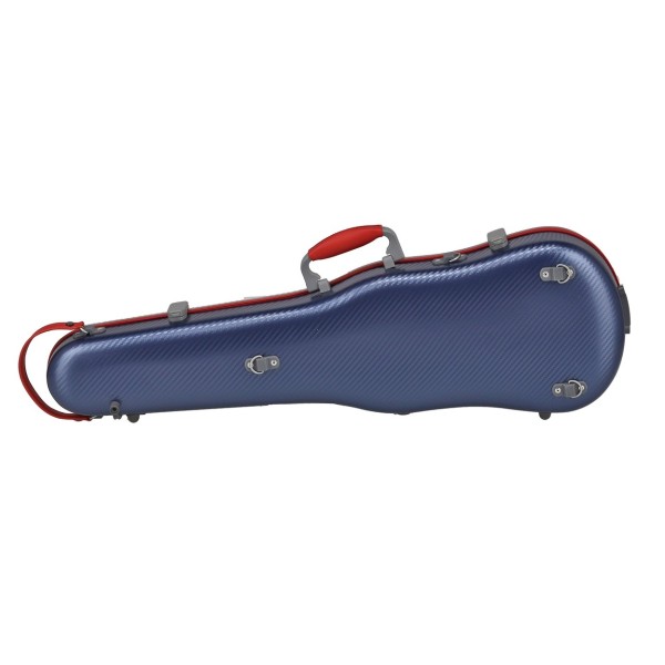 Gewa Fun Polycarbonate Shaped Violin Case, Blue and Red