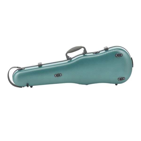 Gewa Fun Polycarbonate Shaped Violin Case, Green and Grey
