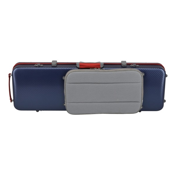 Gewa Fun Polycarbonate Oblong Violin Case, Blue and Red
