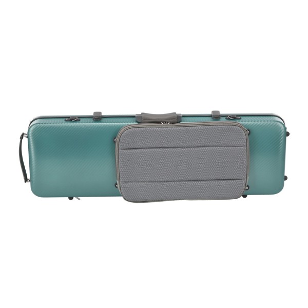 Gewa Fun Polycarbonate Oblong Violin Case, Green and Grey