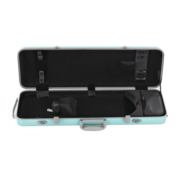 Gewa Fun Polycarbonate Oblong Violin Case, Green and Grey
