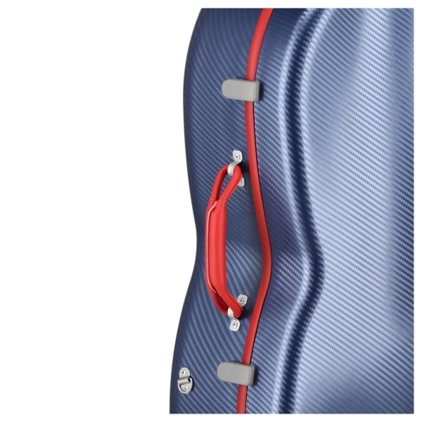 Gewa Fun Polycarbonate Cello Case, Blue and Red - handle