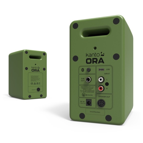 Ora Reference Desktop Speakers, Moss - Rear