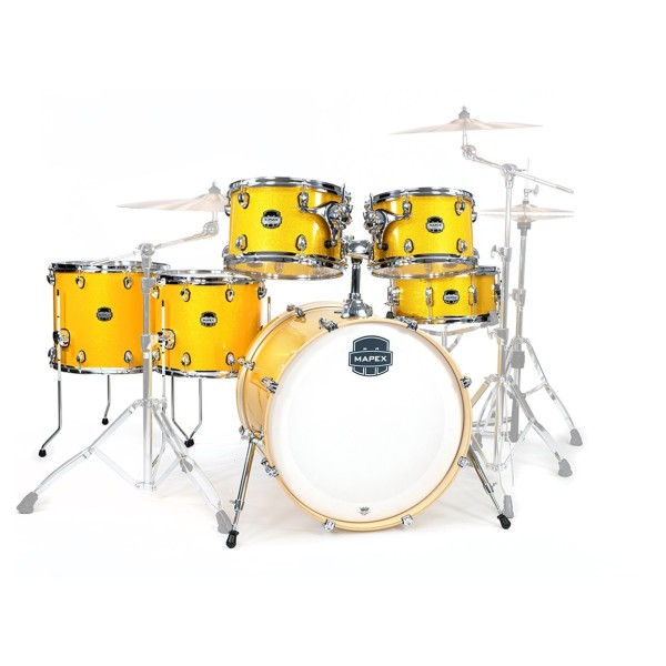Mapex Mars Birch 22'' 6pc Crossover Shell Pack, Sunflower Sparkle