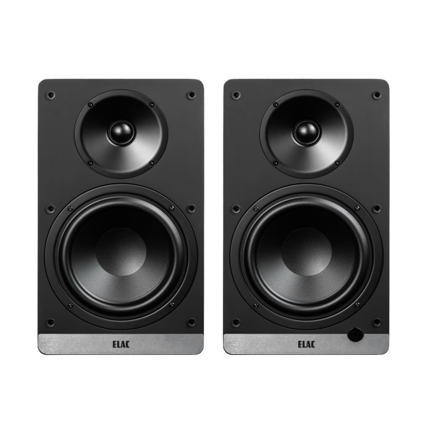 ELAC Debut ConneX DCB61 Active Speaker, Black - Front, active and passive pair