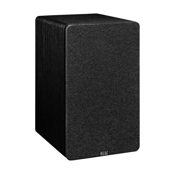 ELAC Debut ConneX DCB61 Active Speakers (Pair), Black - Angled, with grille attached