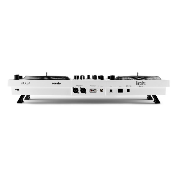 T7 Motorised DJ Controller, White - Rear