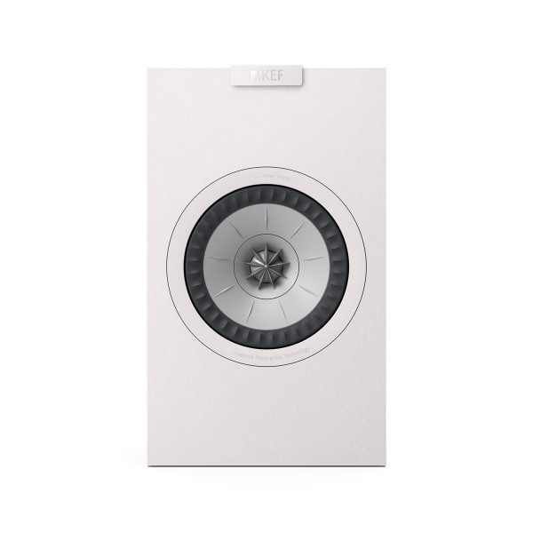 KEF Q1 Meta Bookshelf Speaker, Satin White - Front