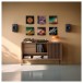 KEF Q1 Meta Bookshelf Speakers (Pair), Satin Black - Wall mounted, turntable setup