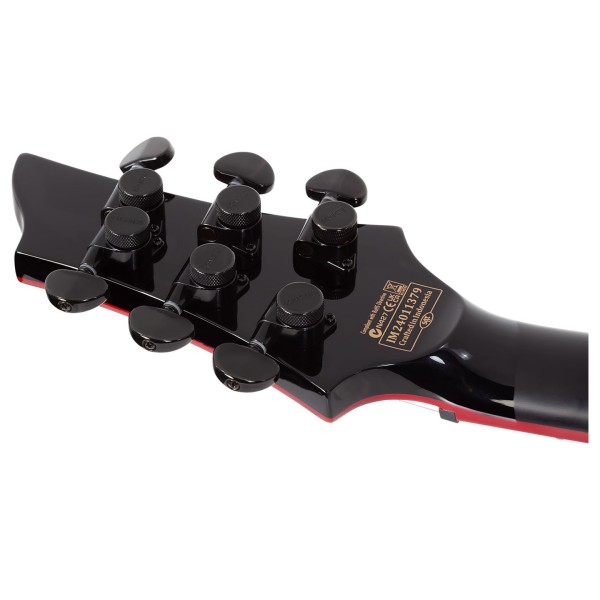 Schecter Sunset, Red Dawn - headstock back 