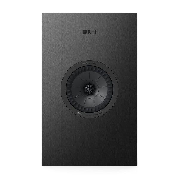 KEF Q4 Meta On-Wall Speaker (Single), Satin Black - Front view