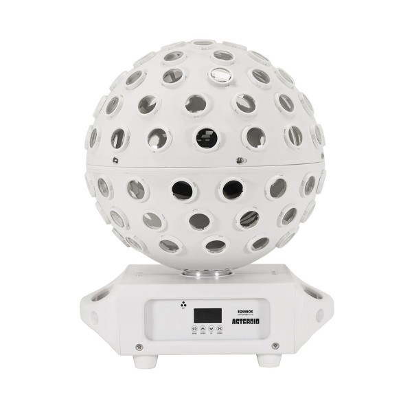 Equinox Asteroid RGBW LED Mirrorball Effect Light White Front