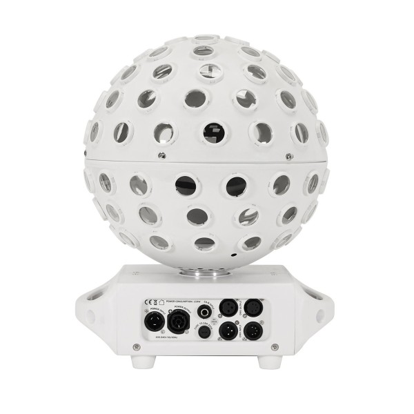 Equinox Asteroid RGBW LED Mirrorball Effect Light White Back