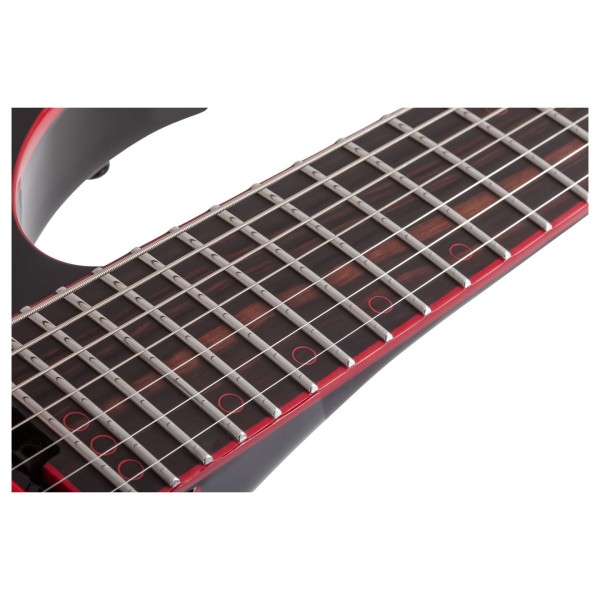 Schecter Sunset 7 String, Red Dawn - fretboard