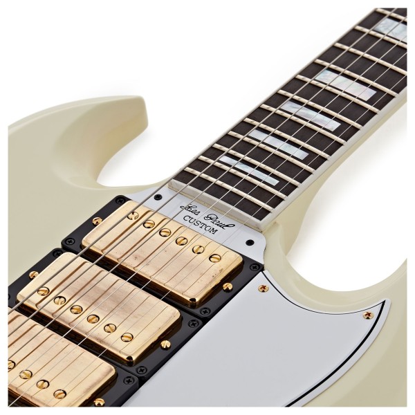 Gibson Custom 1963 Les Paul SG Custom Reissue Maestro VOS, Classic White #406303 - pickups