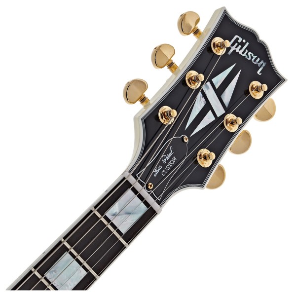 Gibson Custom 1963 Les Paul SG Custom Reissue Maestro VOS, Classic White #406303 - headstock 