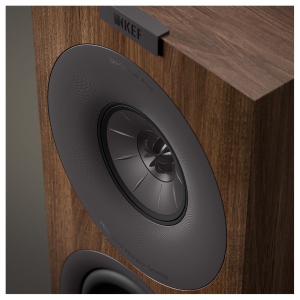 KEF Q Concerto Meta Bookshelf Speakers (Pair), Walnut - Detail Image, Uni-Q Array