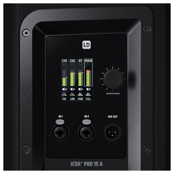 LD Systems ICOA PRO 15 A Active PA Speaker Control Panel