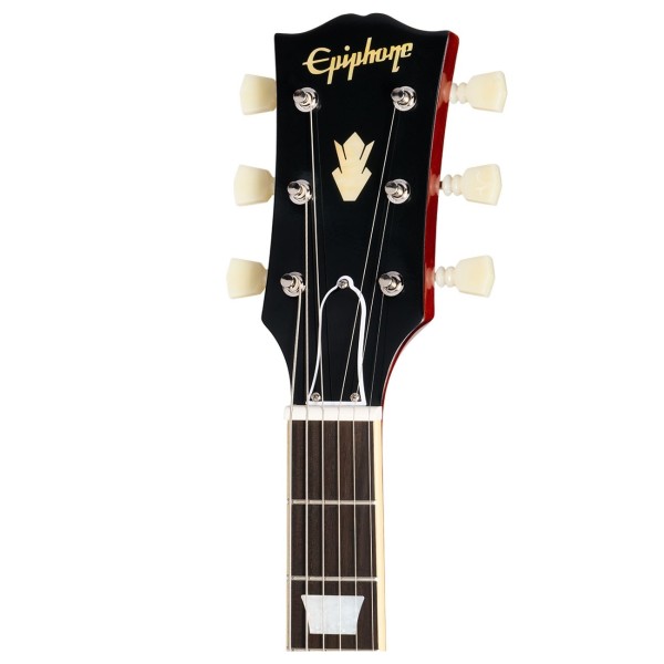 Epiphone 1964 SG Standard with Maestro Vibrola Reissue, Cherry Red - headstock 