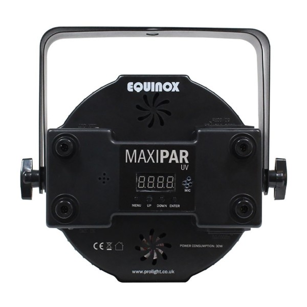 Equinox MaxiPar UV Slim Par Can Back