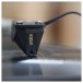 Ortofon 2M Black Moving Magnet Cartridge - Lifestyle Image, front view, mounted to tonearm