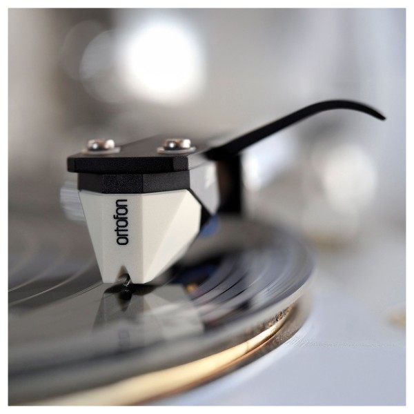 Ortofon 2M Mono Moving Magnet Cartridge - Lifestyle Image, on turntable
