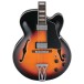 Ibanez AF75 Artcore 2018, Brown Sunburst front close up