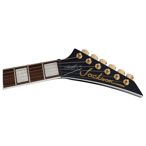 Jackson X Series Signature Scott Ian King V KVXT, Gloss Black  - headstock 