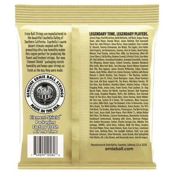 Ernie Ball Earthwood 2005 Acoustic Guitar Strings Set Light, 12.5 - 56 - back 