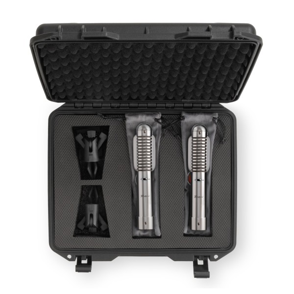 Warm Audio Fen-tone Ribbon Mic, Stereo Pair - Case Open