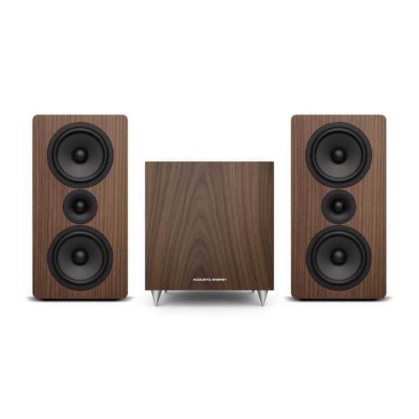 Acoustic Energy AE105 and AE108² 2.1 package, Walnut