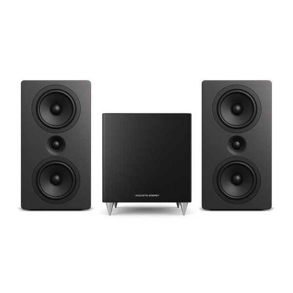 Acoustic Energy AE105 and AE108² 2.1 package, Black
