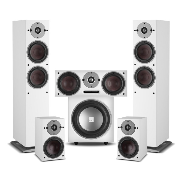 DALI OBERON 5 5.1 Speaker Package with E-9F Subwoofer, White