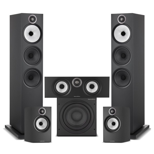 Bowers & Wilkins 603 & 606 S3 Surround Sound Speaker Package, Black