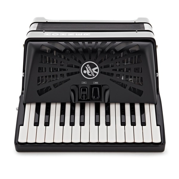 Hohner Bravo II 48 Silent Key Accordion, Black