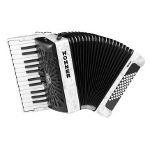 Hohner Bravo II 48 Silent Key Accordion, White