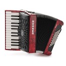 Hohner Bravo II 48 Silent Key Accordion, Red
