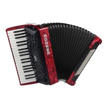 Hohner Bravo III 72 Silent Key Accordion, Red