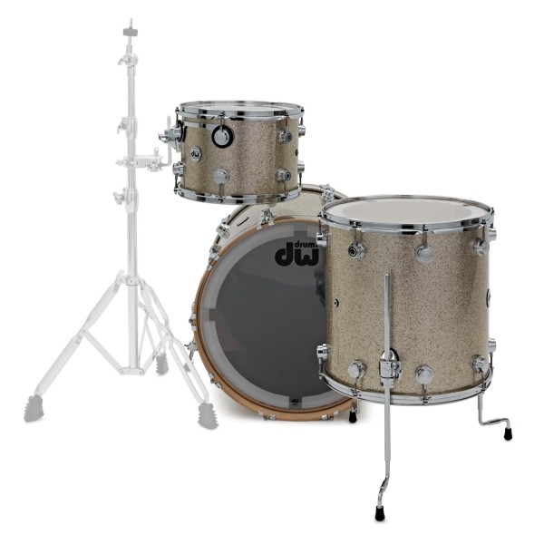 DW Collectors Series 3-Piece Shell Pack - Nickel Sparkle Glass, Chrome Hardware