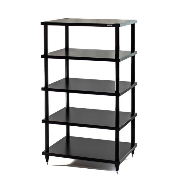 Solidsteel S2 5 Level Hi-Fi Stereo Rack, Black Front View