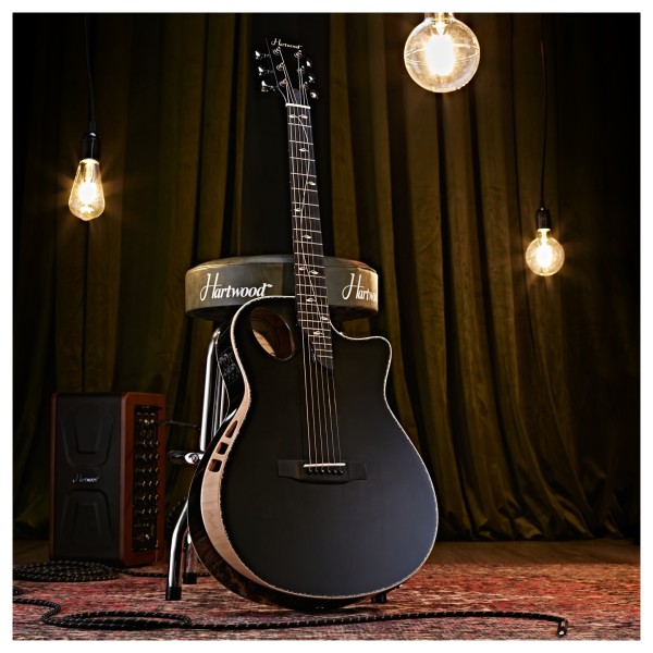 Hartwood Sonata-FX Thinline Electro-Acoustic Guitar, Black