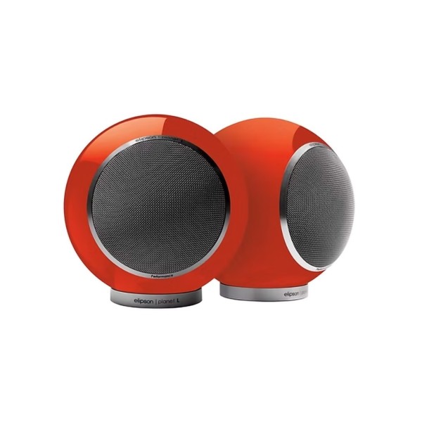Elipson Planet L Performance Speakers (pair), Glossy Red - main pair 
