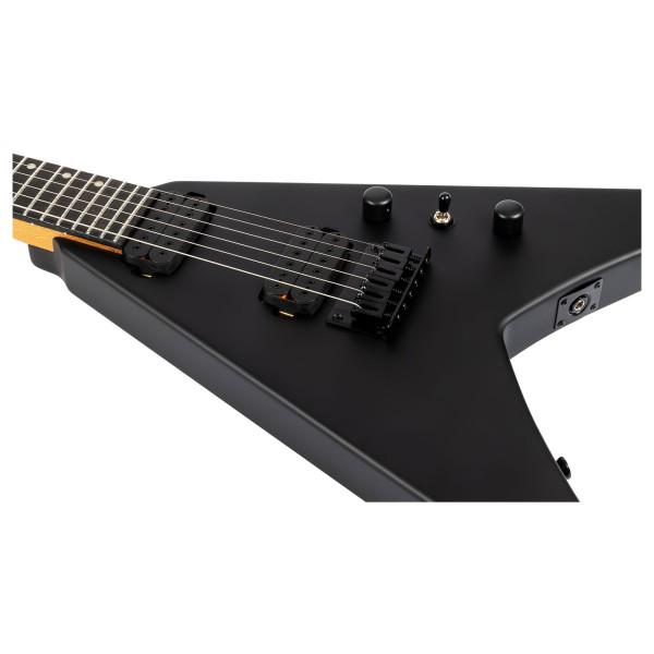 Spira Guitars V-400 MBK, Satin Black - knobs  