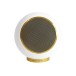 Elipson Planet L Performance Speakers (pair), Matt White-Gold - sgl front 