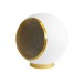 Elipson Planet L Performance Speakers (pair), Matt White-Gold - sgl side angle 