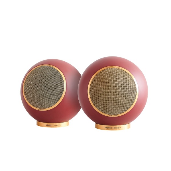 Elipson Planet L Performance Speakers (pair), Burgundy-Gold - pair 